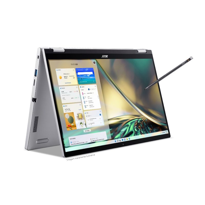 Notebook - Acer Sp314-55n-53eu I5-1235u 3.30ghz 8gb 512gb Ssd Intel Iris Xe Graphics Windows 11 Home Spin 3 14" Polegadas