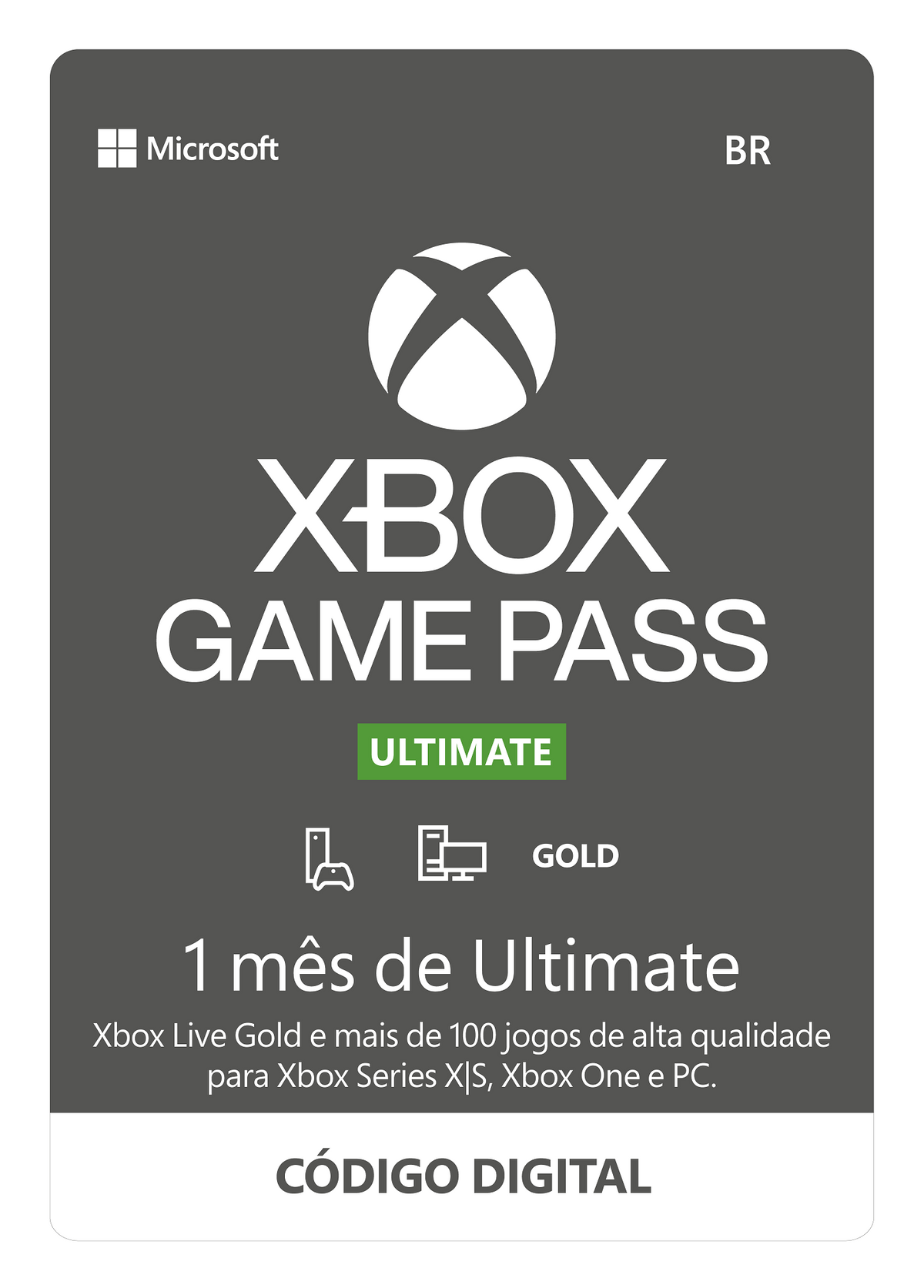 Xbox Game Pass Ultimate - Assinatura 1 Mês - Escorrega o Preço