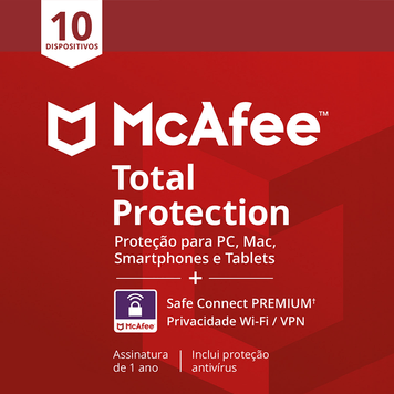 McAfee Total Protection 10 Devices + Safe Conect