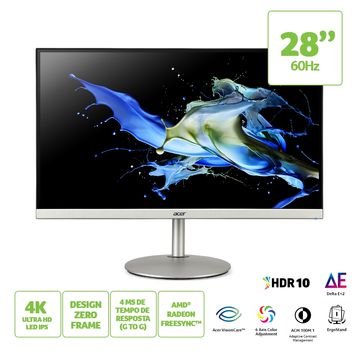 Monitor Acer CB282K S 28” Zeroframe 16:9 LED IPS Ultra HD 4K 60HZ 4ms HDR10 2xHDMI 1xDP