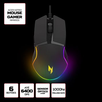 Mouse Gamer Acer Nitro 6400 DPI