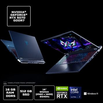 Notebook Gamer Predator Helios Neo 16 AI